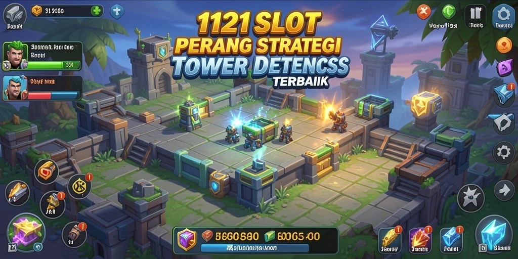 Screenshot utama 1121SLOT yang menampilkan aksi seru Tower Defense.