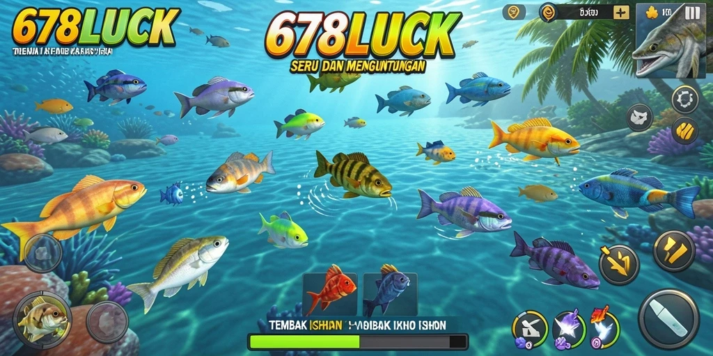 Gambaran gameplay seru di 678LUCK saat berburu ikan.