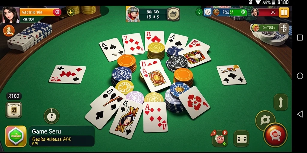Screenshot utama 8180 menunjukkan gameplay Gaple yang seru.