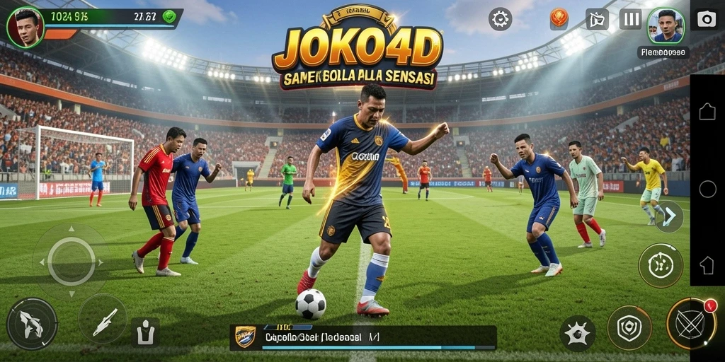Tampilan gameplay seru dari game sepak bola JOKO4D.