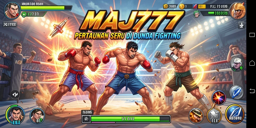 Screenshot gameplay MAJ777 dengan aksi pertarungan yang dinamis.