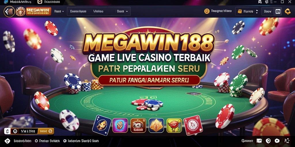 Tampilan gameplay MEGAWIN188 yang menarik dengan dealer live.
