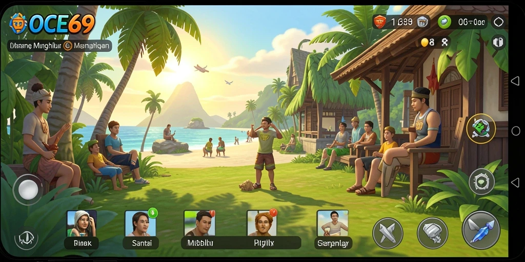 Screenshot OCE69 menampilkan gameplay santai yang seru dan mengasyikkan.
