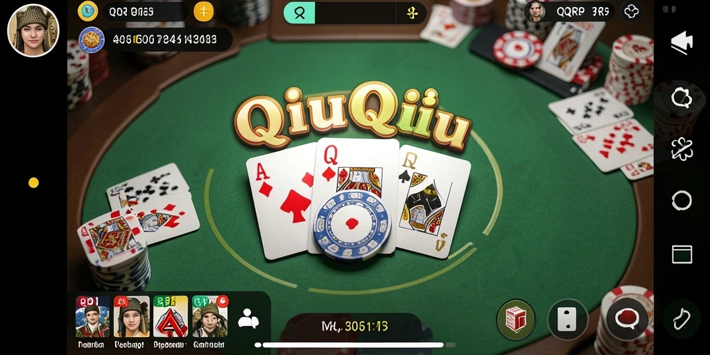 Screenshot gameplay QQRP menampilkan aksi seru QiuQiu.