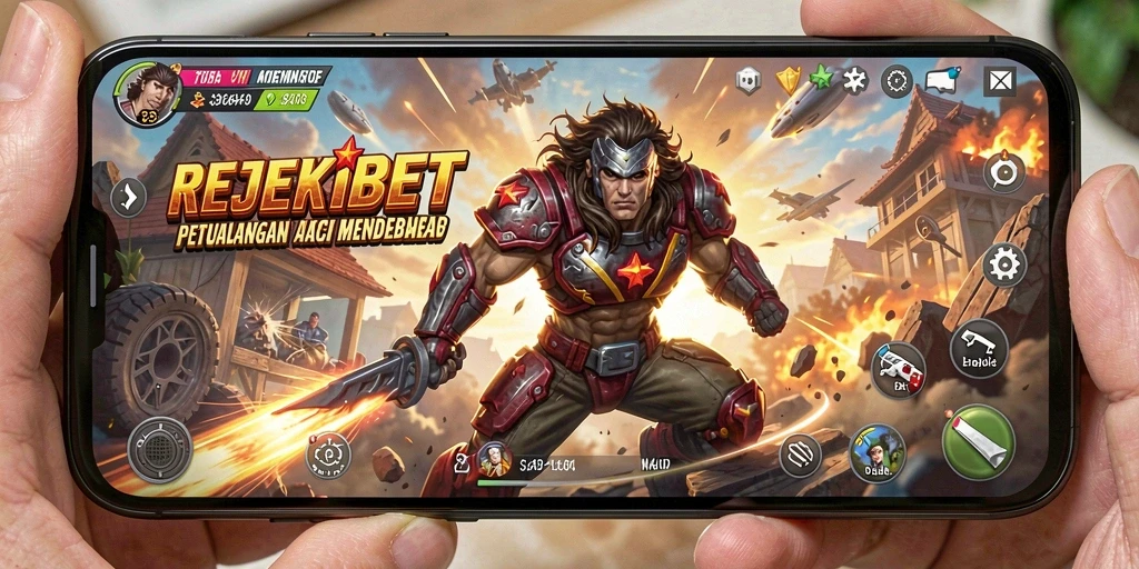 Tampilan gameplay mendebarkan dari REJEKIBET dengan aksi yang seru.