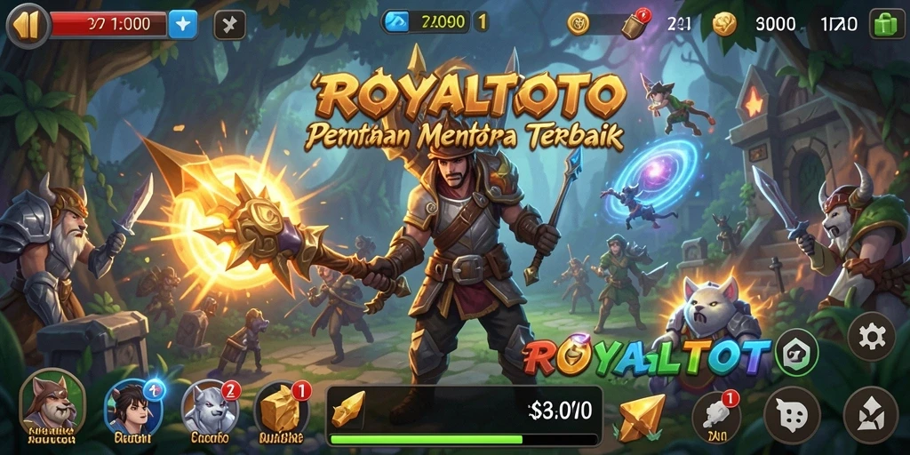 Tampilan gameplay seru dari ROYALTOTO Tower Defense.