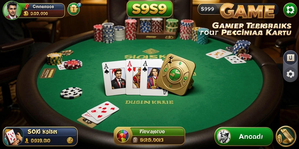 Tampak antarmuka S9S9 dengan gameplay poker yang seru.