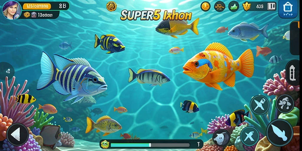 Gameplay menarik SUPER5 dengan aksi menembak ikan.