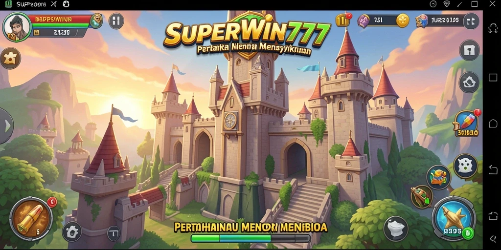 Screenshot utama SUPERWIN777 menampilkan aksi mendebarkan dalam permainan Tower Defense.