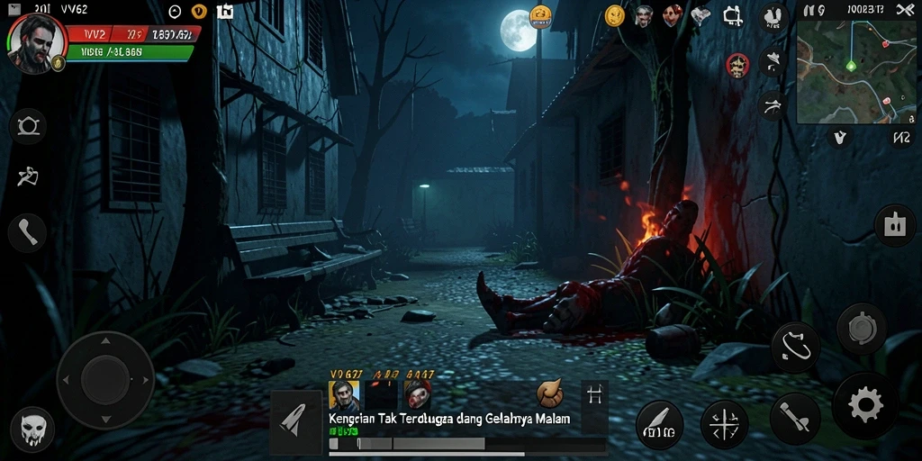Gameplay VV62 dengan elemen horor yang mendebarkan.
