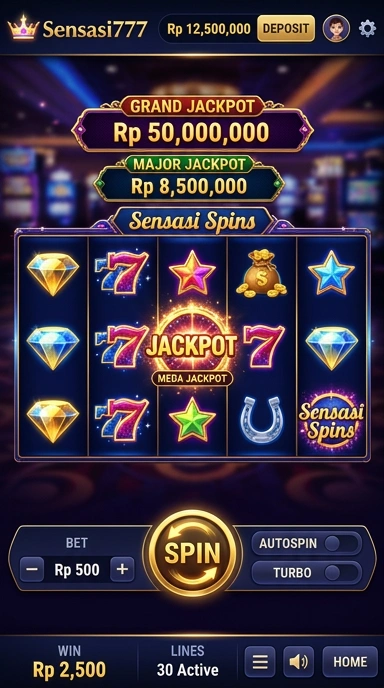 Tampilan antarmuka aplikasi sensasi777 yang sederhana dan mudah digunakan.